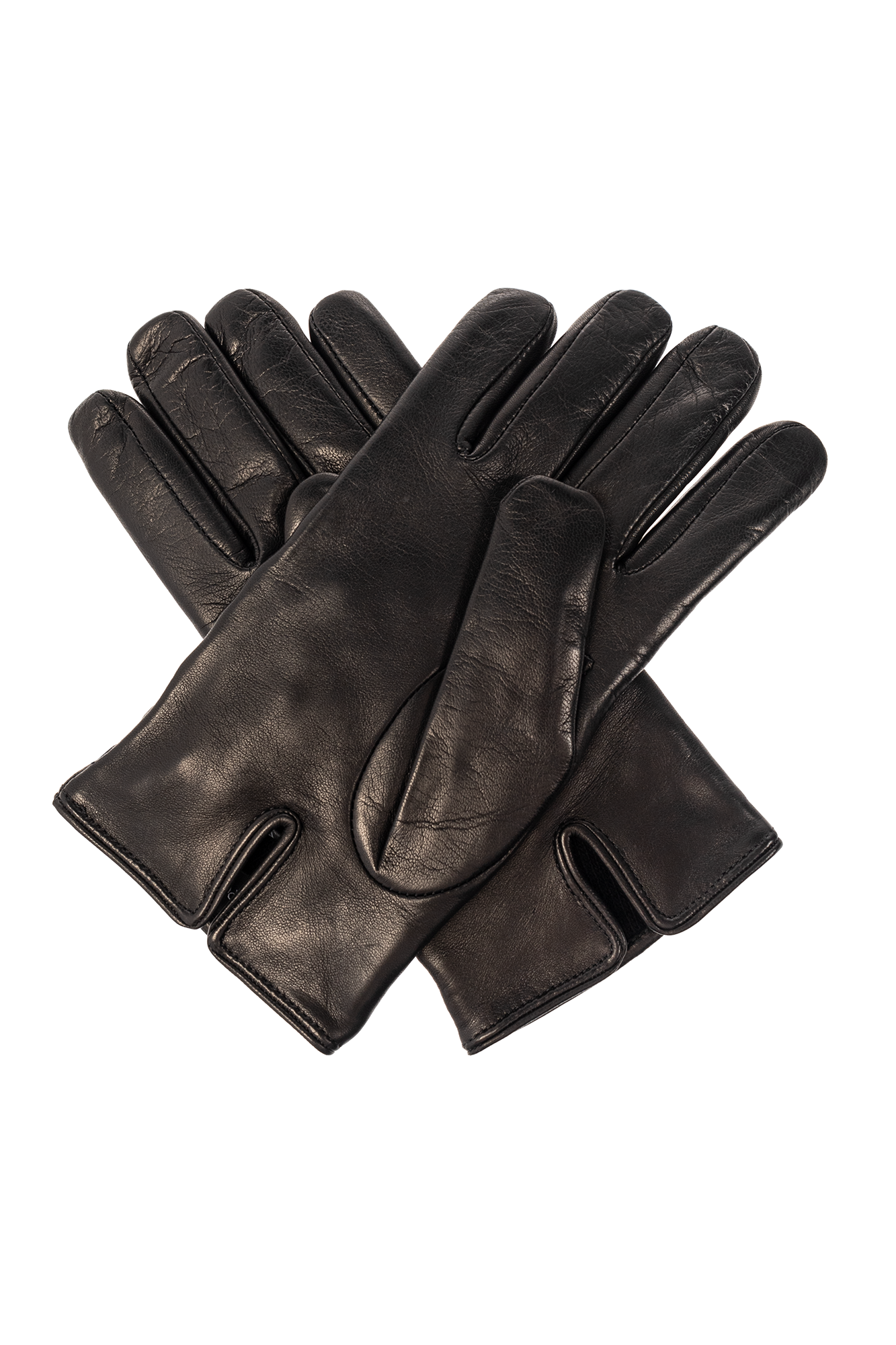 Armani leather 2024 gloves mens